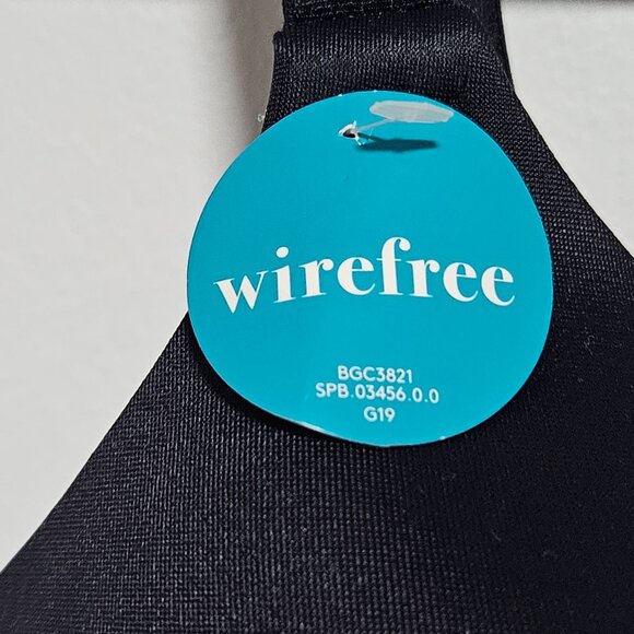 Vanity Fair Wirefree Black Padded Bra Size 36D Adjustable Straps Womens Intimate - Picture 3 of 5